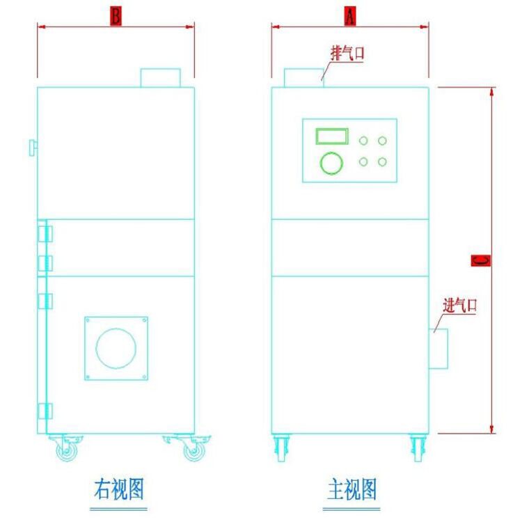 单机沉流式脉冲滤筒除尘器，脉冲滤筒除尘器，滤筒除尘器，工业除尘器，除尘器示例图2